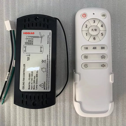 ventilateur de plafond moderne en bois avec télécommande et moteur silencieux - vue 9 sur 9