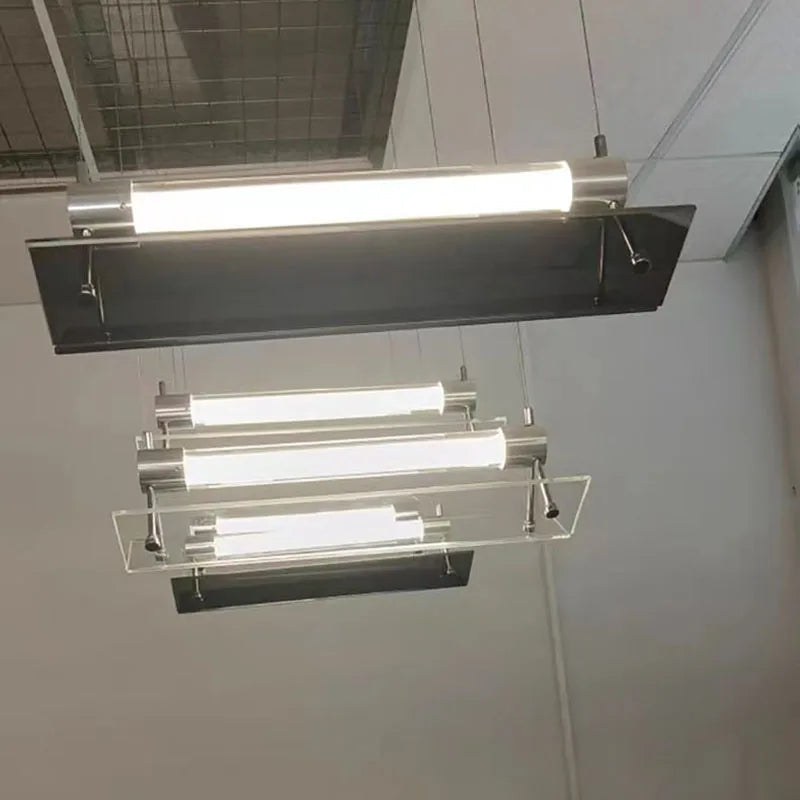 suspension en verre avec fil métallique réglable