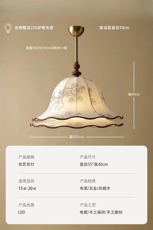 suspension décorative en tissu médiéval design français pour ambiance chaleureuse - vue 9 sur 8