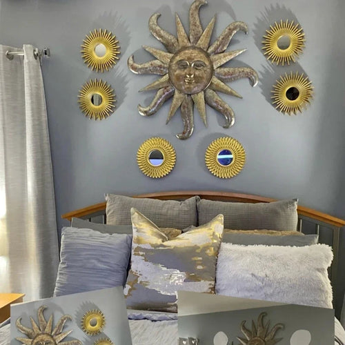 lot de 3 miroirs décoratifs en forme de tournesol pour décoration intérieure - vue 4 sur 7