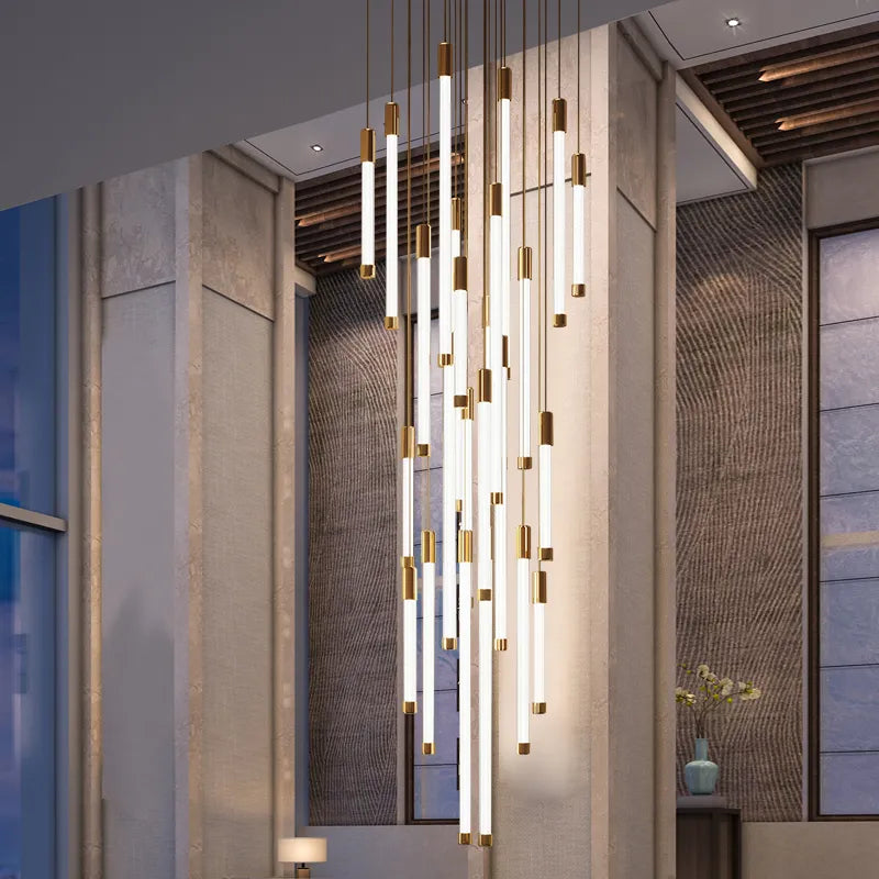 lustre led moderne de luxe pour décoration duplex grenier restaurant