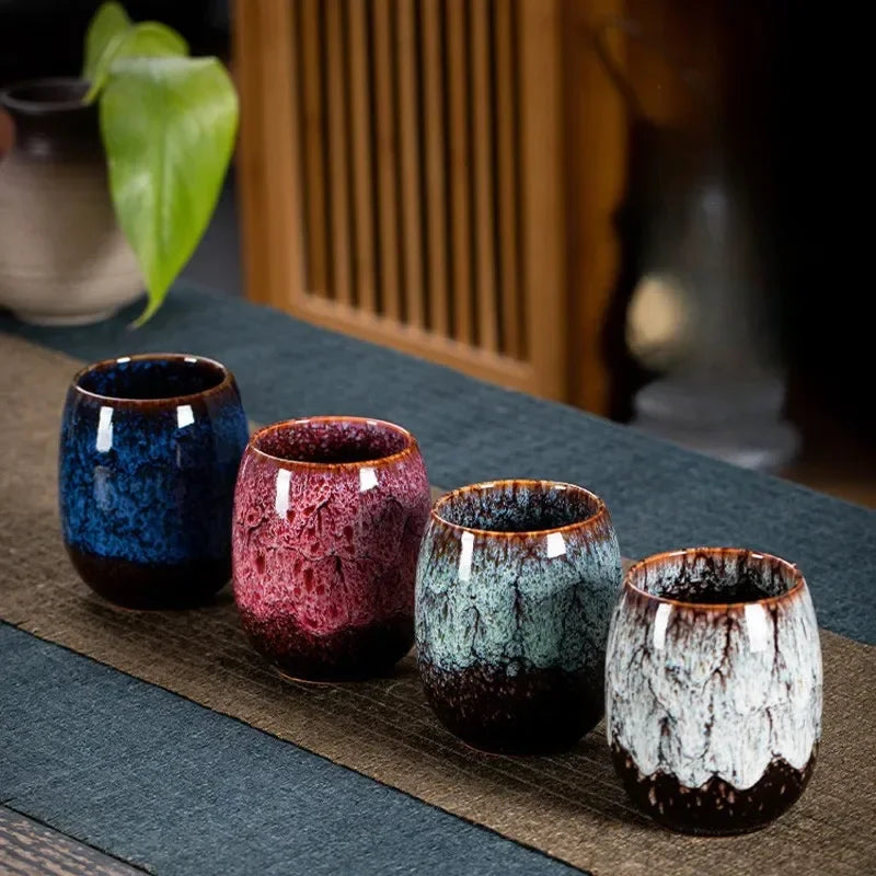 Tasse thé kung fu céramique style tianmu artisanal