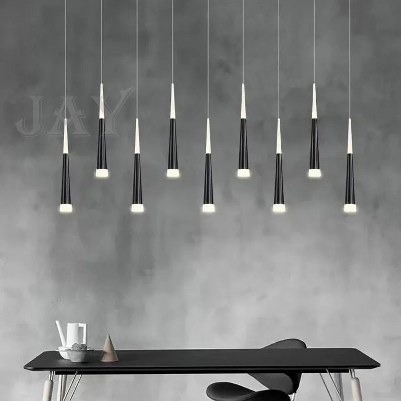 lustre lumineux conique à led design moderne nordique