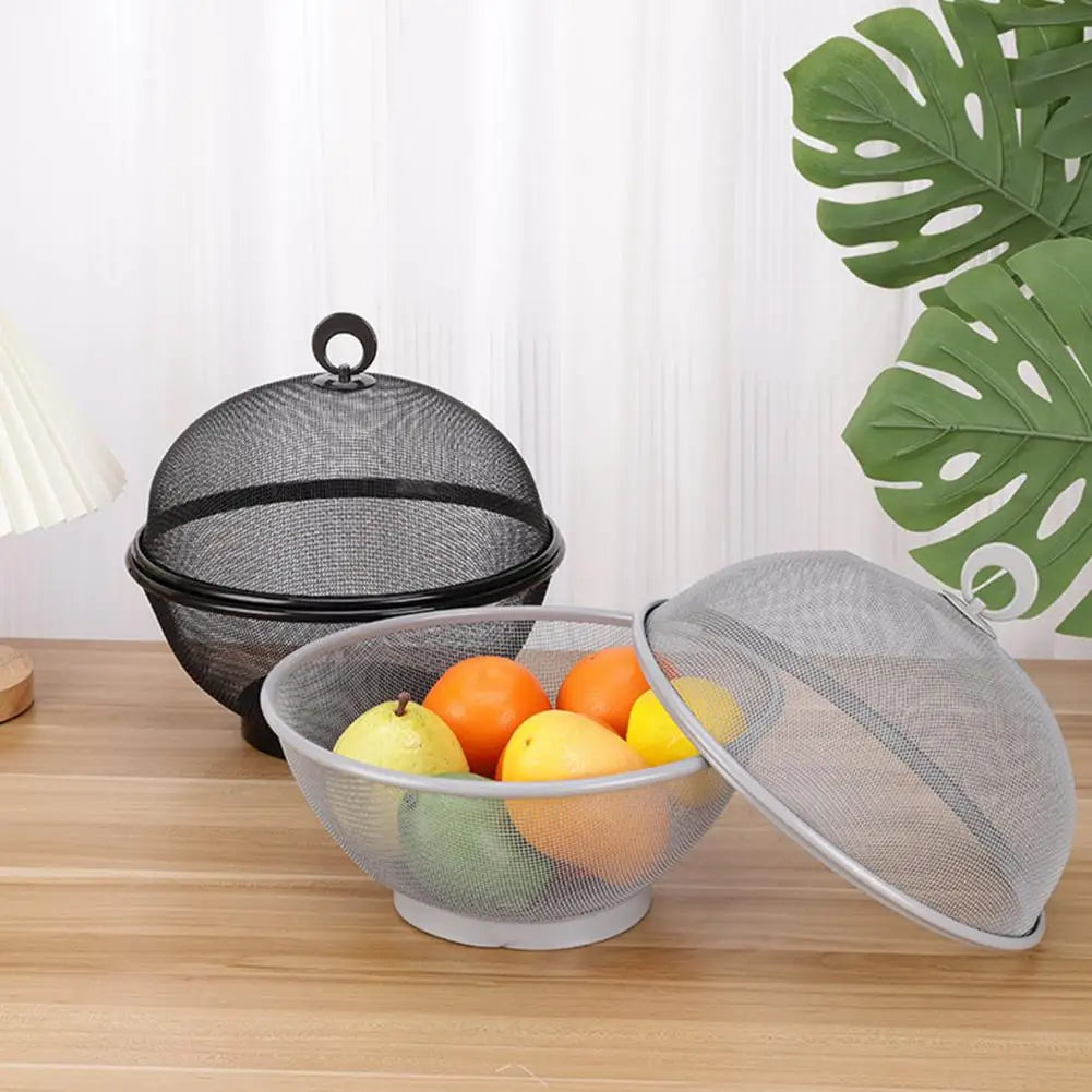 panier à fruits en maille avec couvercle anti-mouches en acier inoxydable - vue 4 sur 12