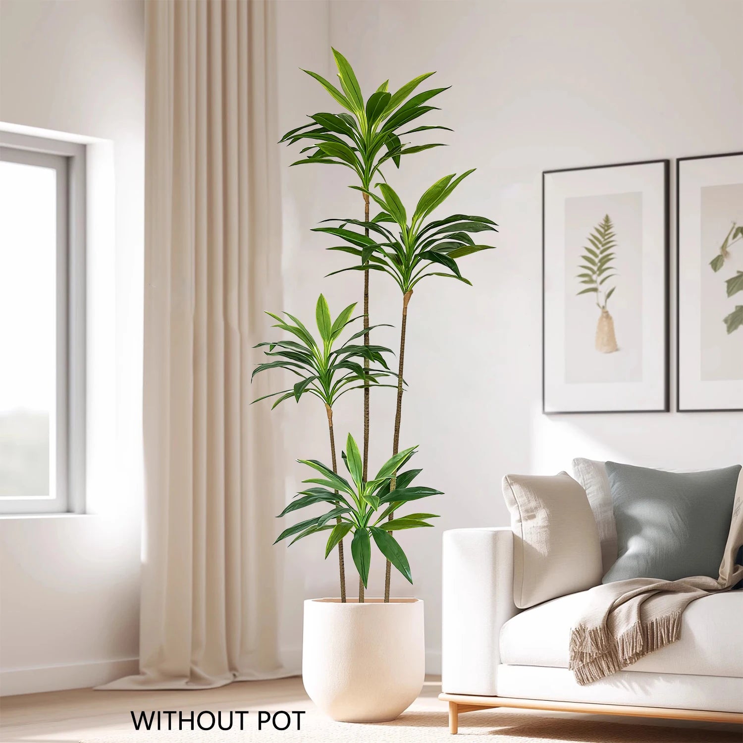 lot de 3 plantes artificielles dracaena pour une décoration réaliste