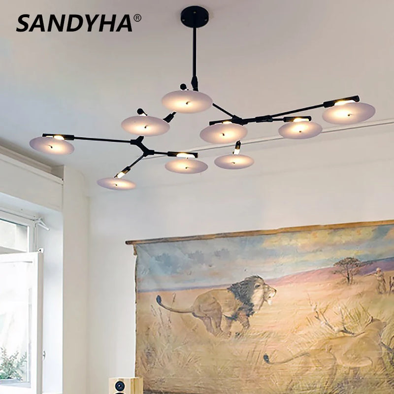 lustre moléculaire sandyha luminaire suspendu soffitto