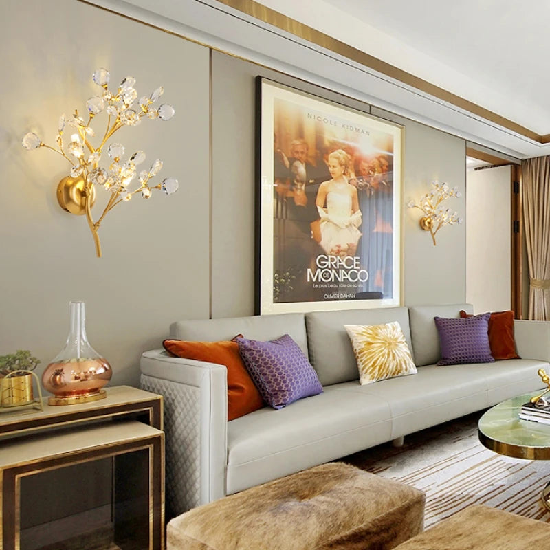 applique murale LED créative de luxe en cristal moderne - vue 4 sur 7