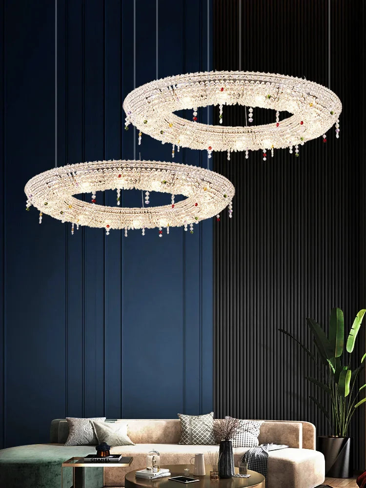 suspension luxe cristal bateau éclairage design moderne décoratif - vue 3 sur 18