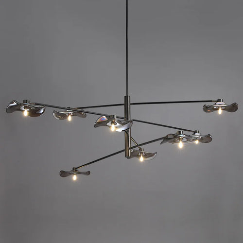 lustre en verre suspension métal ampoule g4 hauteur ajustable - vue 5 sur 18