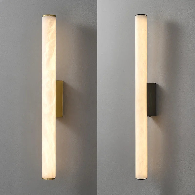 applique murale minimaliste en marbre et cuivre design moderne élégant - vue 4 sur 14