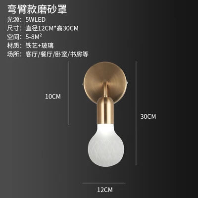 applique murale led moderne en verre décoratif d'intérieur - vue 9 sur 10