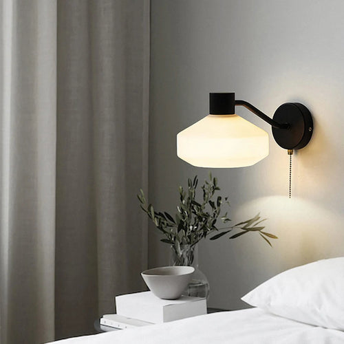 applique murale rétro nordique en verre pour décoration lumineuse - vue 4 sur 8