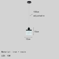 lustre led style 	 en résine et métal ajustable