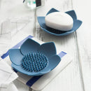boîte à savon lotus antidérapante en silicone portable