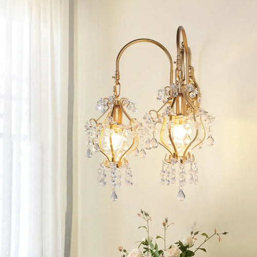 applique murale en cristal rétro nordique pour décoration intérieure - vue 4 sur 7