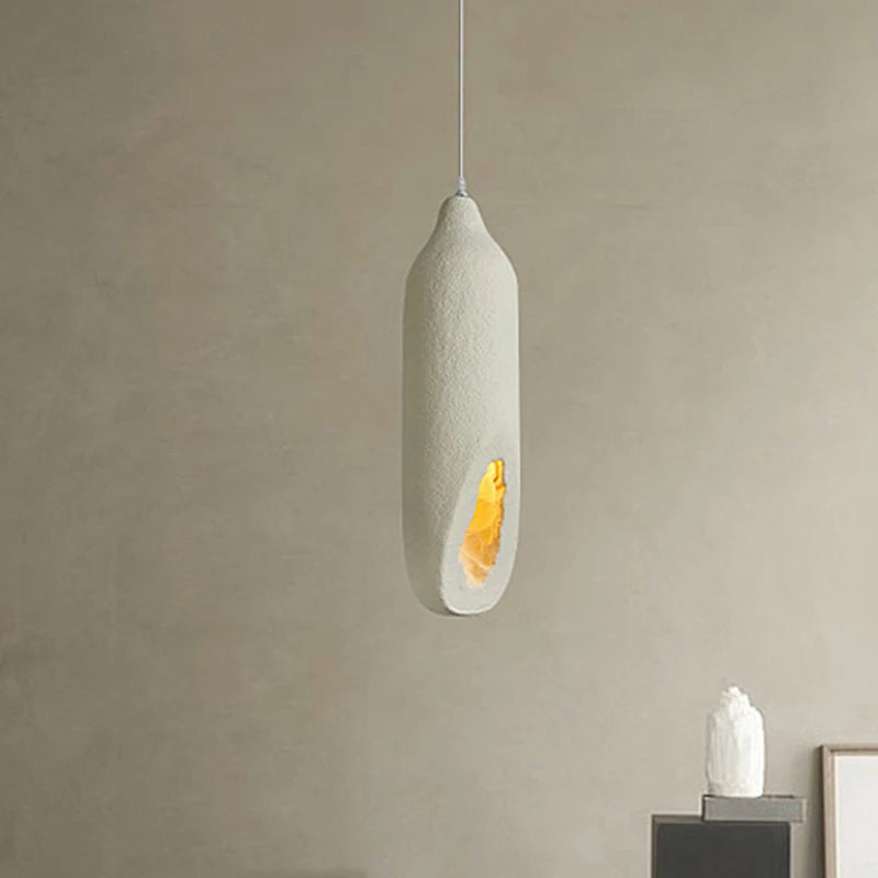 Suspension Wabi Sabi blanc cassé nordique bouteille d'eau forme 63 cm de haut chambre salle à manger