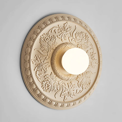 applique murale rétro haute gamme avec abat-jour en verre blanc