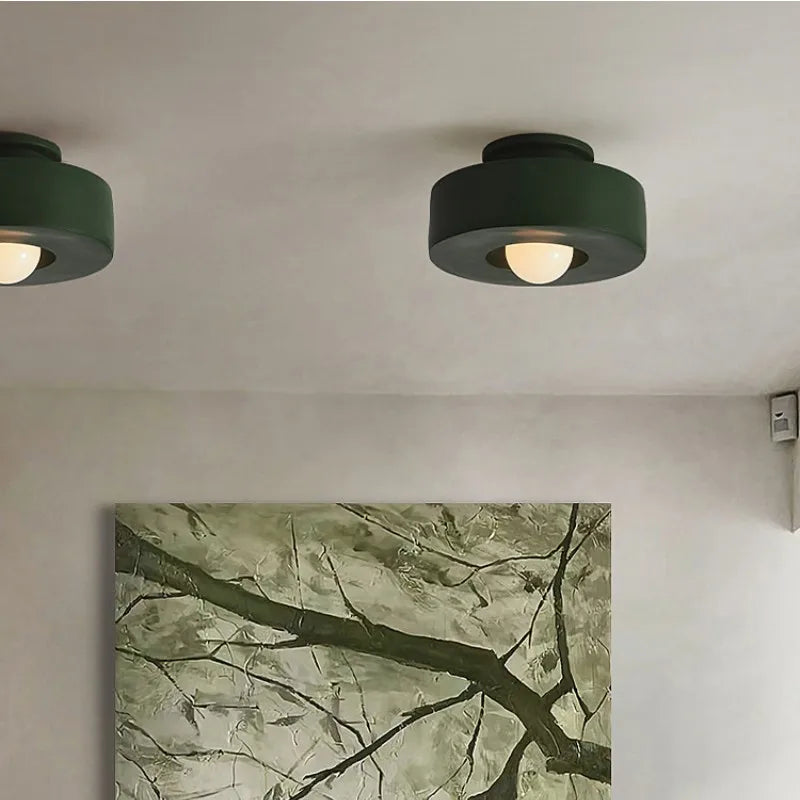 Nordique Wabi Sabi couloir Led plafonniers chambre E27 Led plafonnier moderne Lustre décor à la maison plafonnier luminaires