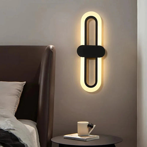 lampe ovale en acrylique led pour décoration de fond