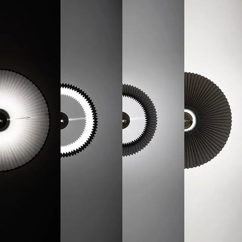 lustre moderne en tissu plissé design créatif nordique - vue 6 sur 8