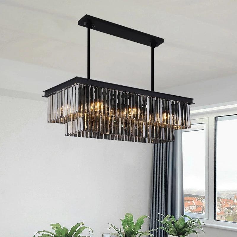 lustre moderne en cristal pour un éclairage élégant intérieur - vue 3 sur 6