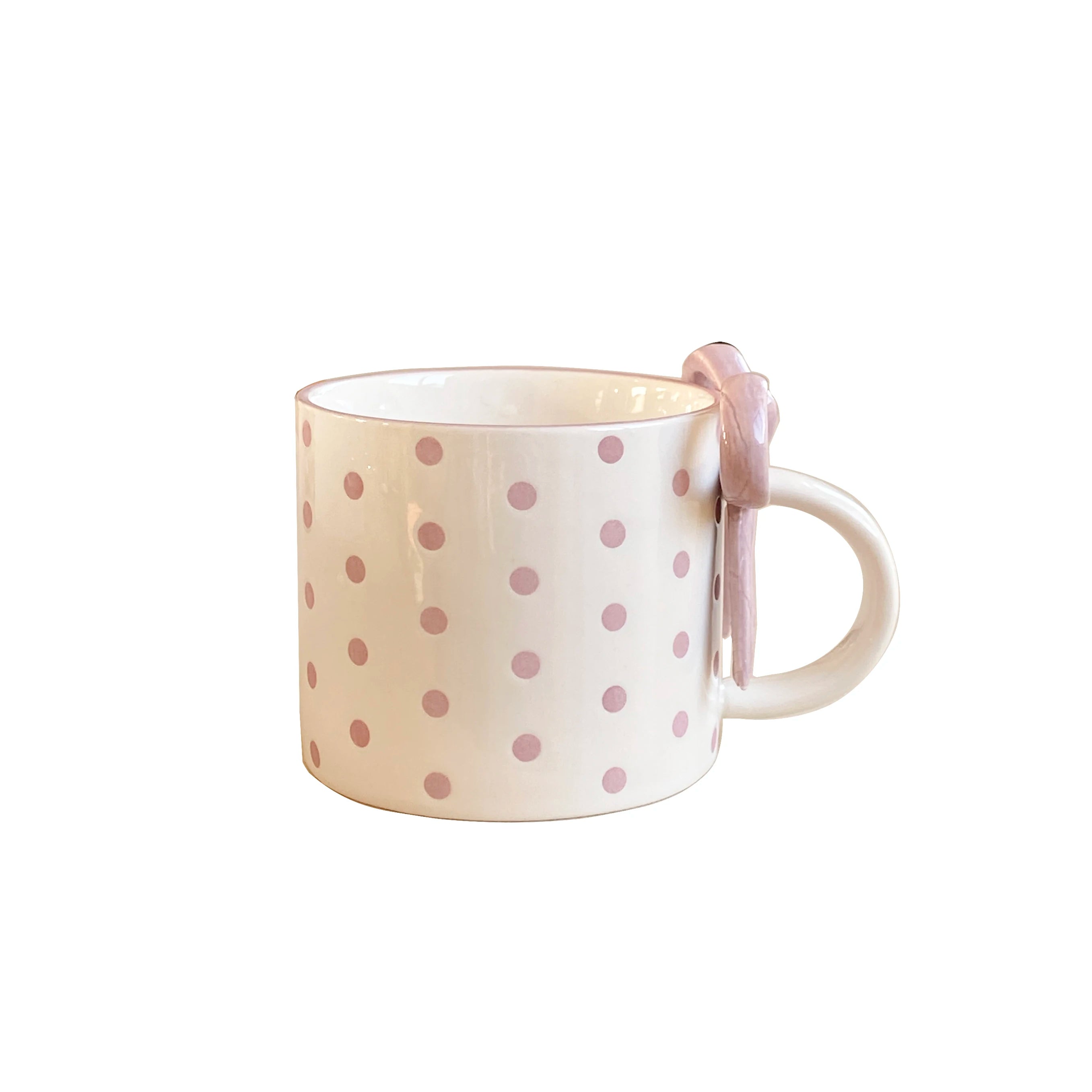 Mug ceramique anse noeud motif coeur damier original