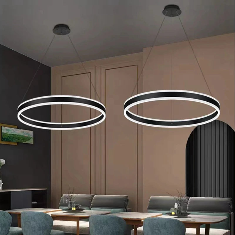 lustre design à Anneau moderne LED dimmable