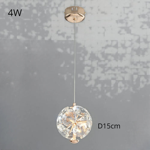 suspension moderne de luxe avec design en diamant lumineux - vue 10 sur 9