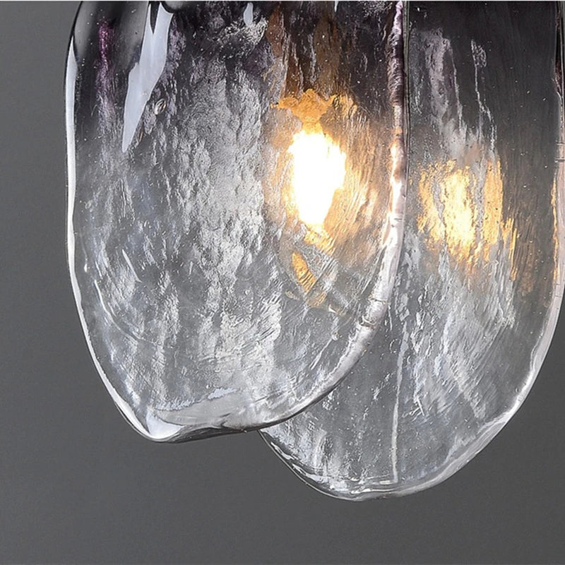 Suspension moderne avec abat-jour en verre cendré Melt - vue 4 sur 7
