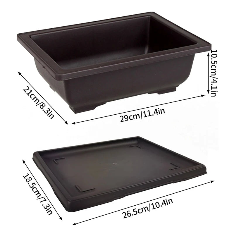 pots de fleurs rectangulaires imitation argile pour jardin extérieur - vue 23 sur 30
