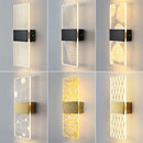 applique murale led nordique en acrylique doré brossé décoration intérieure