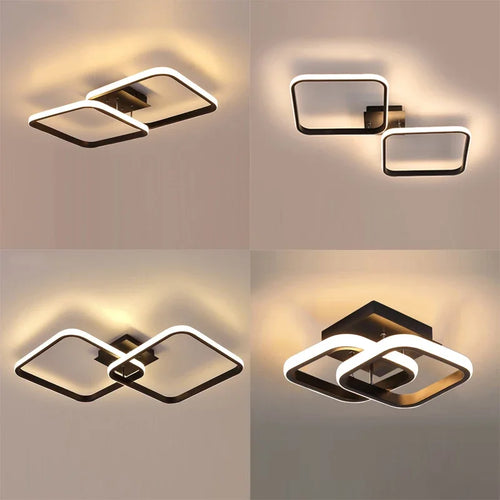 lustre led moderne pour allée couloir et intérieur - vue 6 sur 24