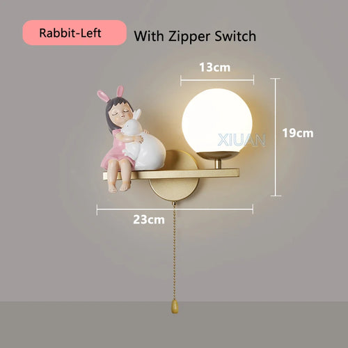 applique murale licorne rose pour chambre d'enfant - vue 14 sur 23