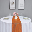 Chemin de table orange paillettes décoratif fête mariage
