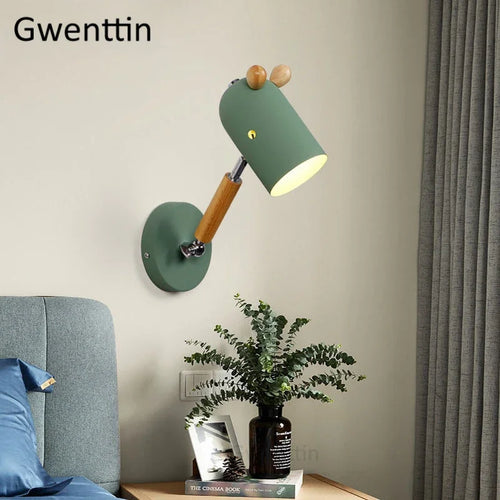 applique murale nordique en bois et fer pour enfants - vue 4 sur 9