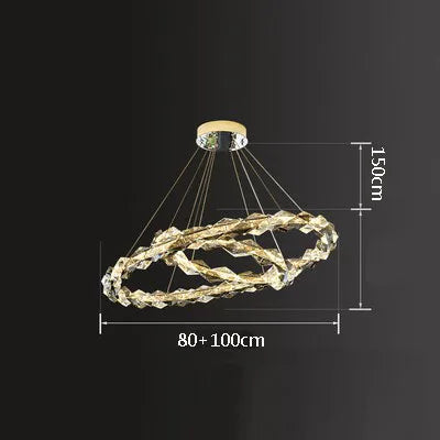 lustre moderne en cristal pour ambiance élégante et minimaliste - vue 12 sur 19