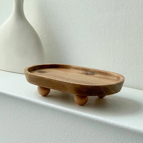 plateau en bois multifonctionnel pour rangement et décoration - vue 8 sur 7