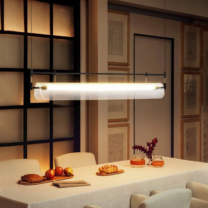 suspension minimalistes italiennes en acrylique led modernes - vue 3 sur 18