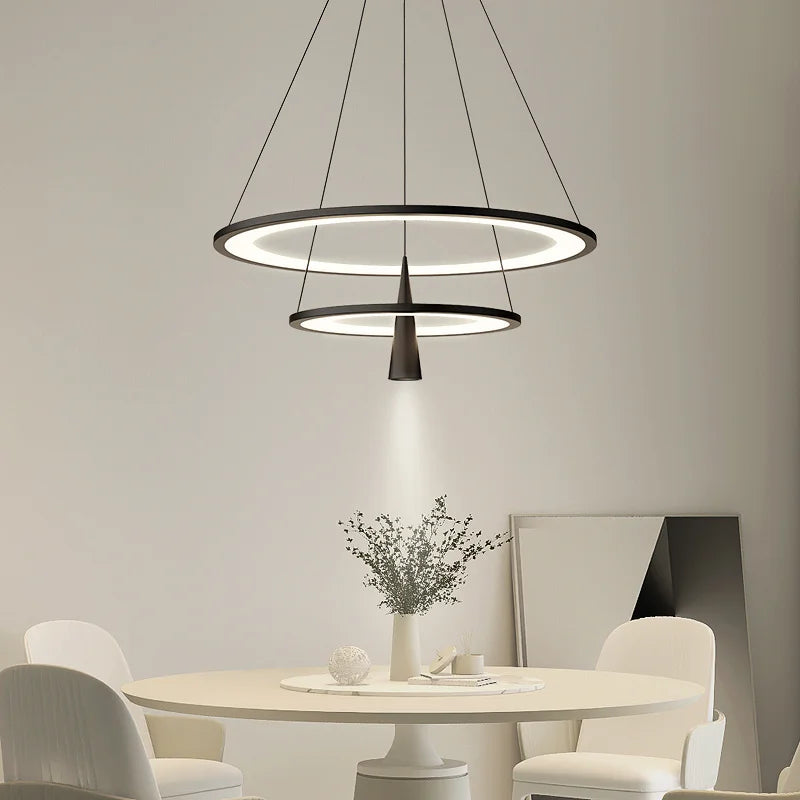 lustre moderne en cercle pour décoration intérieure élégante - vue 5 sur 10