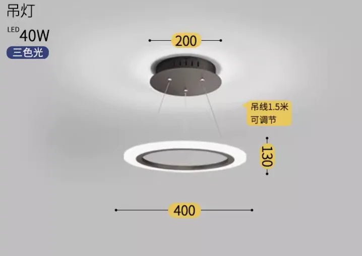 lustre minimaliste moderne suspension créative design nordique