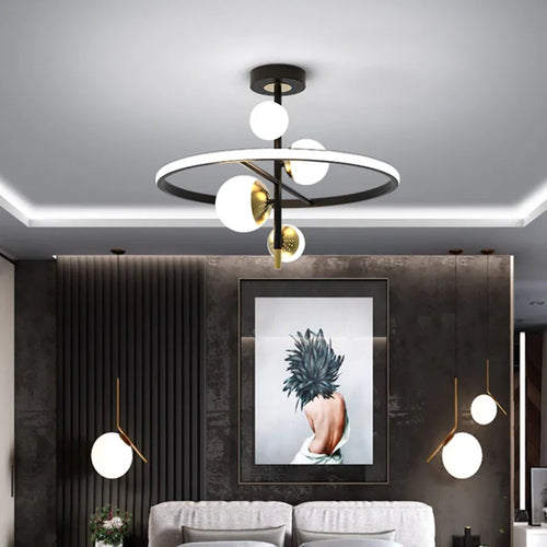 plafonnier led à anneau pour décoration intérieure moderne - vue 2 sur 7