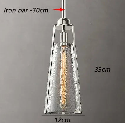 lustre en verre nordique style industriel pour décoration intérieure - vue 6 sur 10