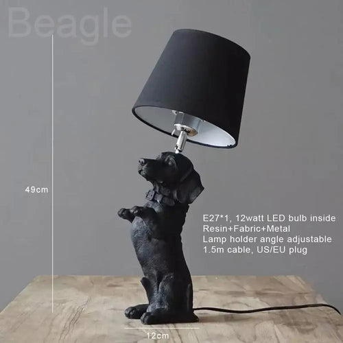 lampe de table led moderne design chiot nordique pour enfants - vue 11 sur 16