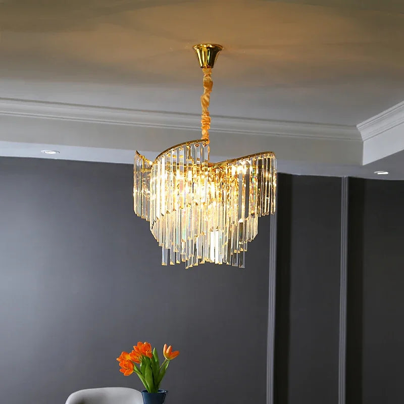 lustre en cristal design dimmable pour une ambiance élégante - vue 4 sur 11