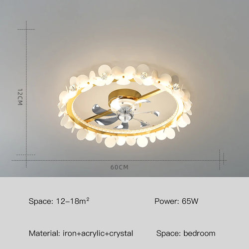 ventilateur de plafond moderne avec lumière et contrôle intelligent - vue 10 sur 10