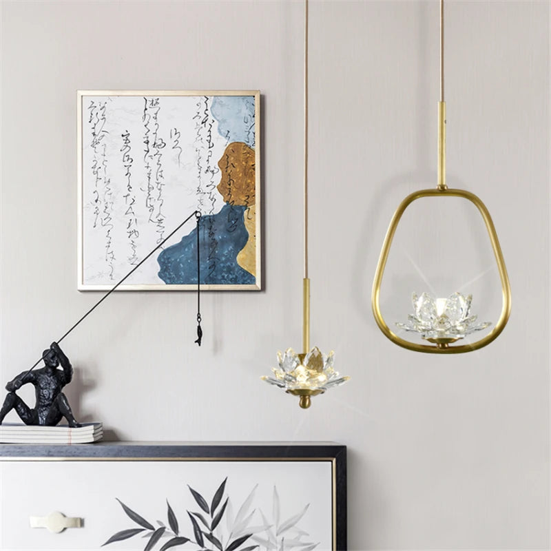 Suspension LED en cristal Zen - vue 3 sur 10
