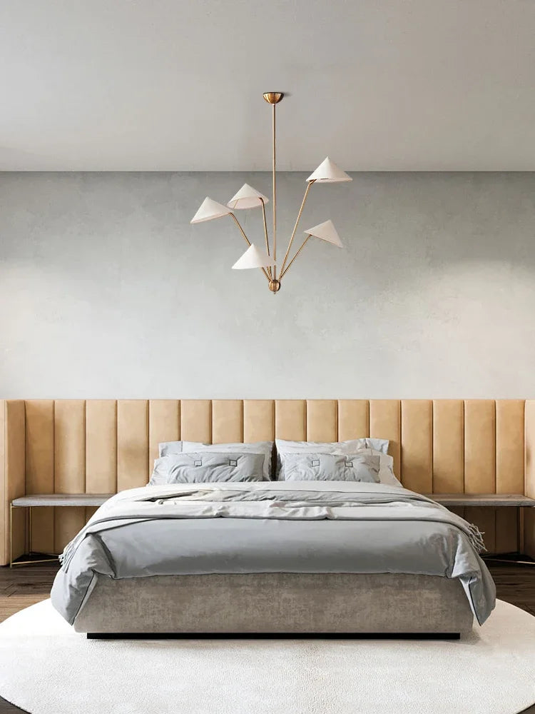 Wabi-sabi plafond suspension lampe japon tissu suspendu Lustre salon chez l'habitant lumière LED cuisine île Lustre chambre décor