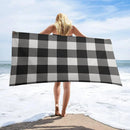 Serviette de plage à carreaux légère anti sable