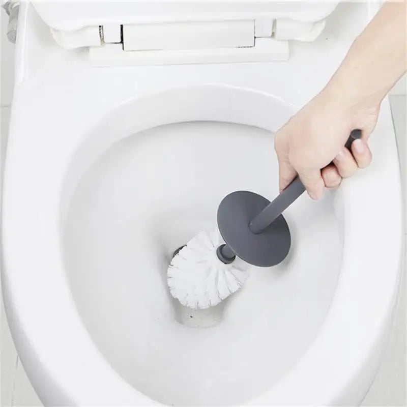 brosse de toilette moderne avec couvercle design élégant accessoires de nettoyage - vue 4 sur 9