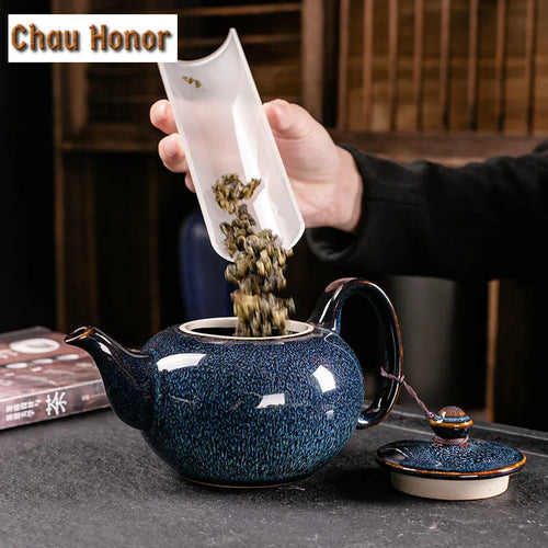 Théière temmoku rétro céramique grande capacité 800 ml